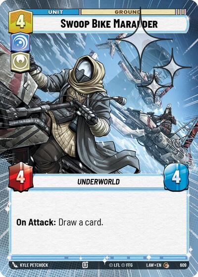 Swoop Bike Marauder - 609 - Common (Hyperspace Foil) - A Lawless Time
