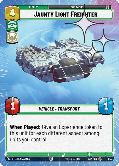 Jaunty Light Frieghter - 649 - Common (Hyperspace Foil) - A Lawless Time
