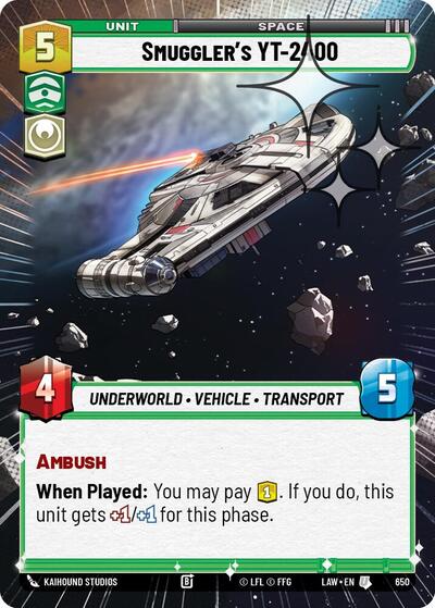 Smuggler's YT-2400 - 650 - Uncommon (Hyperspace Foil) - A Lawless Time