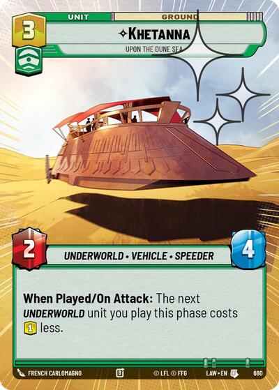 Khetanna - Upon the Dune Sea - 660 - Uncommon (Hyperspace Foil) - A Lawless Time