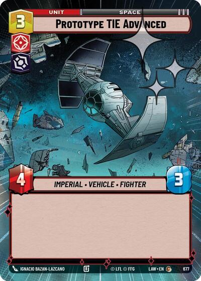 Prototype TIE Advanced - 677 - Common (Hyperspace Foil) - A Lawless Time