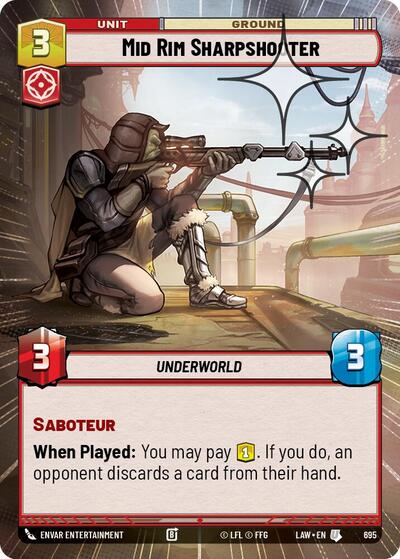 Mid Rim Sharpshooter - 695 - Uncommon (Hyperspace Foil) - A Lawless Time