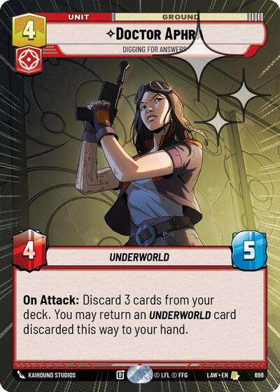 Doctor Aphra - Digging for Answers - 696 - Rare (Hyperspace Foil) - A Lawless Time