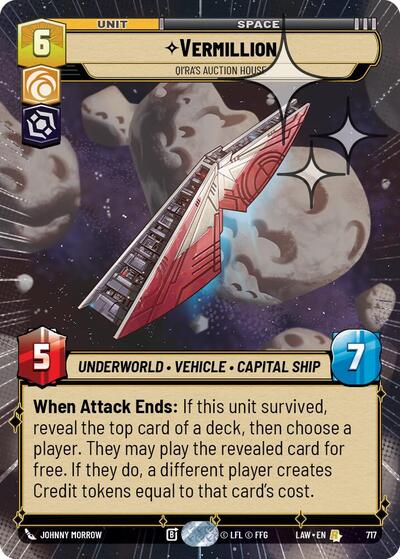 Vermillion - Qi'Ra's Auction House - 717 - Rare (Hyperspace Foil) - A Lawless Time