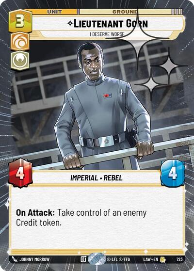 Lieutenant Gorn - I Deserve Worse - 723 - Rare (Hyperspace Foil) - A Lawless Time