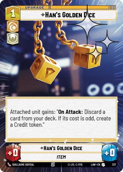 Han's Golden Dice - 727 - Uncommon (Hyperspace Foil) - A Lawless Time