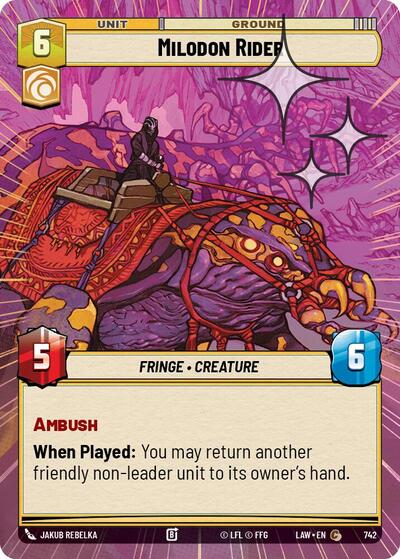 Milodon Rider - 742 - Common (Hyperspace Foil) - A Lawless Time