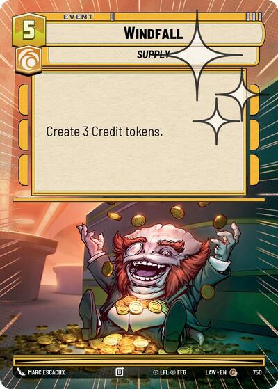 Windfall - 750 - Common (Hyperspace Foil) - A Lawless Time