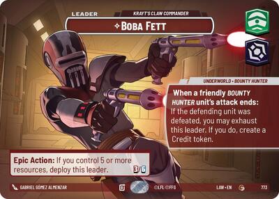 Boba Fett - Krayt's Claw Commander - 773 - Common (Showcase) - A Lawless Time