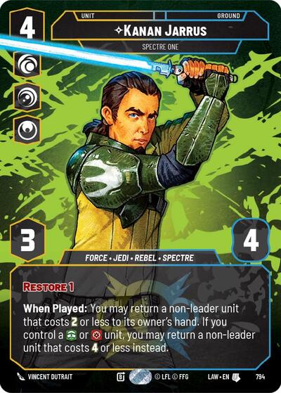 Kanan Jarrus - Spectre One - 794 - Uncommon (Prestige) - A Lawless Time