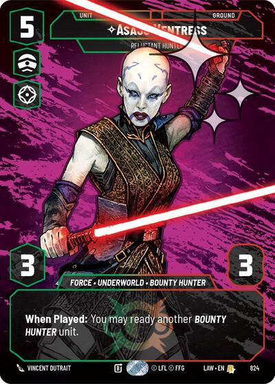 Asajj Ventress - Reluctant Hunter - 824 - Rare (Prestige Foil) - A Lawless Time