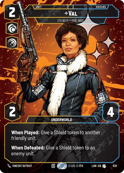 Val - It's Been a Ride, Babe - 830 - Uncommon (Prestige Foil) - A Lawless Time