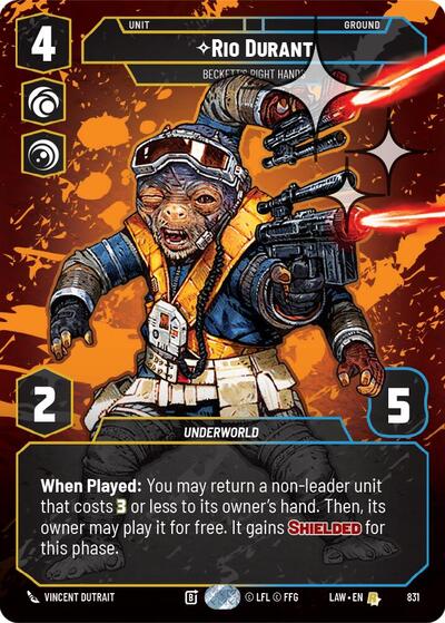 Rio Durant - Beckett's Right Hands - 831 - Rare (Prestige Foil) - A Lawless Time