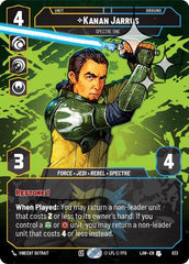 Kanan Jarrus - Spectre One - 833 - Uncommon (Prestige Foil) - A Lawless Time