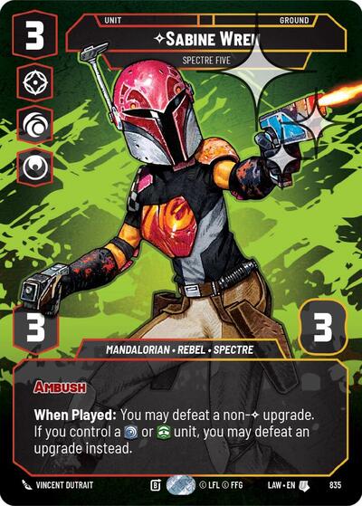 Sabine Wren - Spectre Five - 835 - Uncommon (Prestige Foil) - A Lawless Time