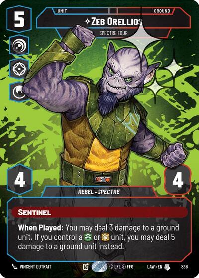 Zeb Orellios - Spectre Four - 836 - Uncommon (Prestige Foil) - A Lawless Time