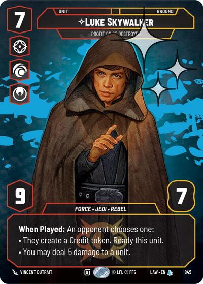 Luke Skywalker - Profit or Be Destroyed - 845 - Legendary (Prestige Foil) - A Lawless Time