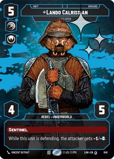 Lando Calrissian - Eyes Open - 848 - Special (Prestige Foil) - A Lawless Time