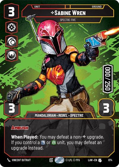 Sabine Wren - Spectre Five (Serialized) - 874 - Uncommon - A Lawless Time