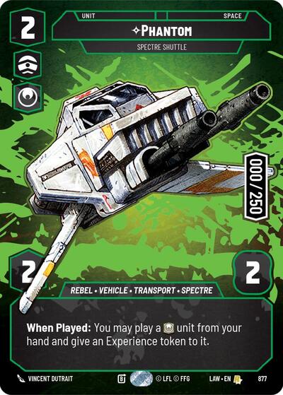 Phantom - Spectre Shuttle (Serialized) - 877 - Rare - A Lawless Time
