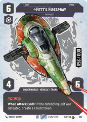 Fett's Firespray - In Pursuit (Serialized) - 892 - Rare - A Lawless Time