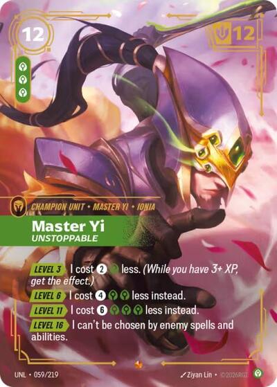 Master Yi, Unstoppable - 059/219 - Epic - Unleashed