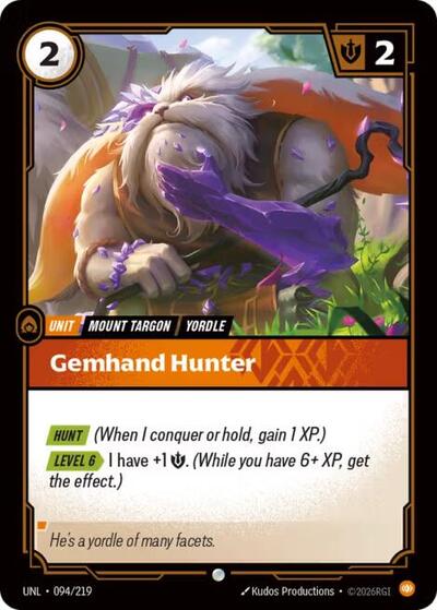 Gemhand Hunter - 094/219 - Common - Unleashed