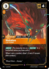 Nidalee, Cat Form - 114/219 - Rare - Unleashed
