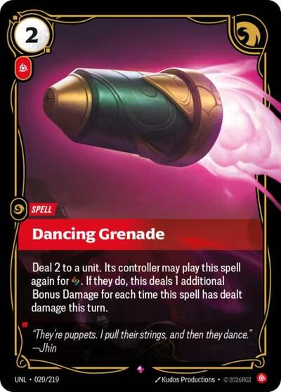 Dancing Grenade - 020/219 - Rare - Unleashed