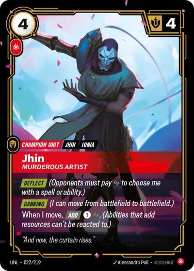 Jhin, Murderous Artist - 022/219 - Rare - Unleashed