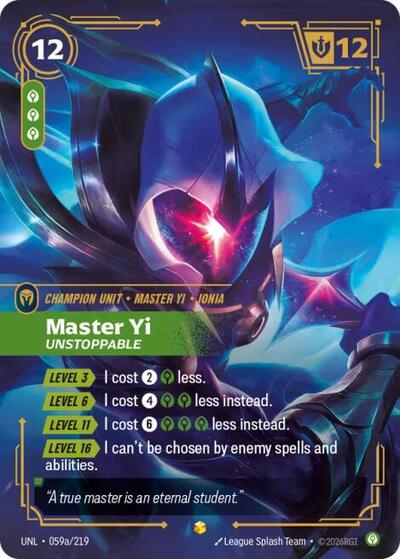 Master Yi, Unstoppable - 059a/219 - Showcase (Alternate Art) - Unleashed