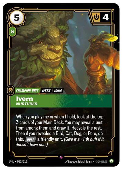 Ivern, Nurturer - 051/219 - Rare - Unleashed