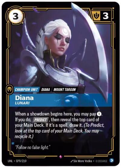 Diana, Lunari - 079/219 - Rare - Unleashed