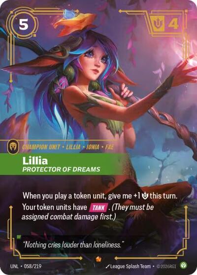 Lillia, Protector of Dreams - 058/219 - Epic - Unleashed