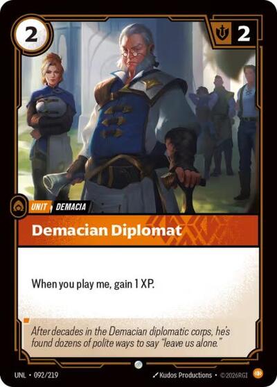 Demacian Diplomat - 092/219 - Common - Unleashed