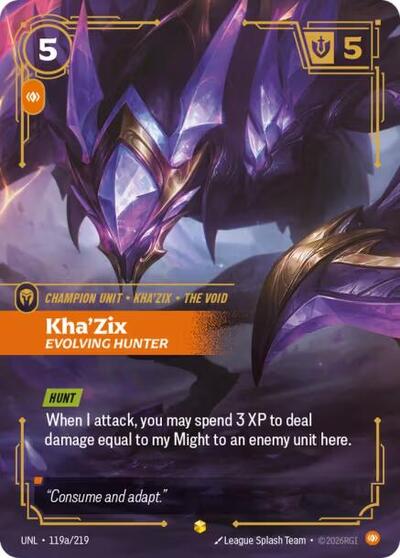 Kha'Zix, Evolving Hunter - 119a/219 - Showcase (Alternate Art) - Unleashed