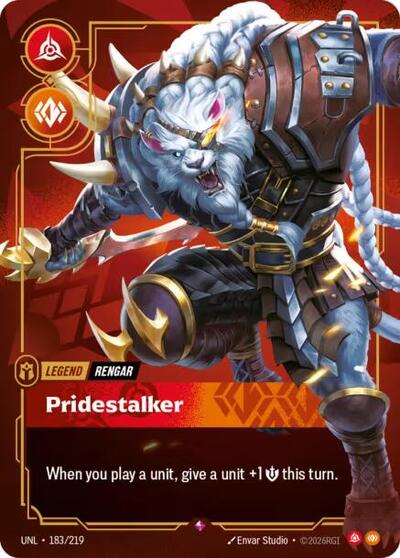 Rengar, Pridestalker - 183/219 - Rare - Unleashed