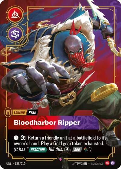 Pyke, Bloodharbor Ripper - 185/219 - Rare - Unleashed