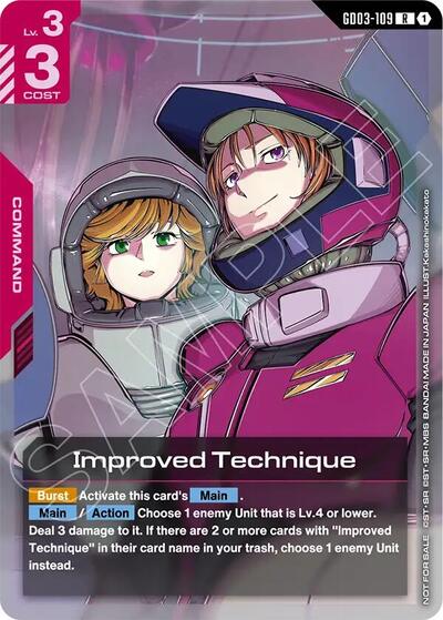 Improved Technique (WCS26-27 Participation Pack Vol.1) - GD03-109 - RARE - Gundam Promotional Cards