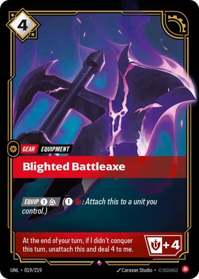 Blighted Battleaxe - 019/219 - Rare - Unleashed