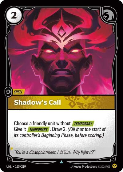 Shadow's Call - 165/219 - Uncommon - Unleashed