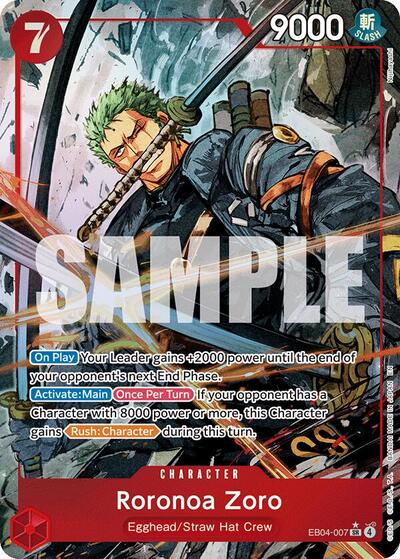 Roronoa Zoro - EB04-007 - Super Rare (Alternate Art) - Adventure on Kami's Island