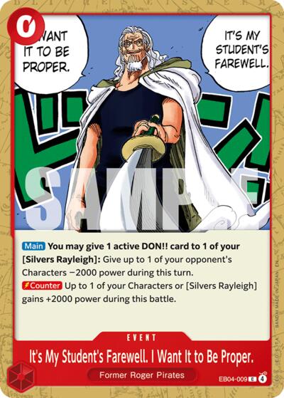 It's My Student's Farewell. I Want It to Be Proper. - EB04-009 - Common - Adventure on Kami's Island