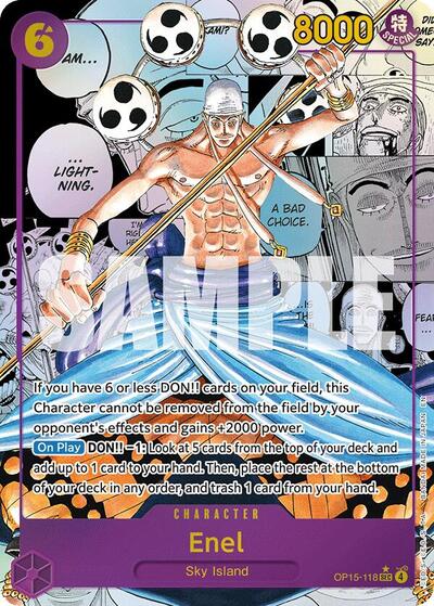 Enel - OP15-118 - Secret Rare (Manga Alt Art) - Adventure on Kami's Island