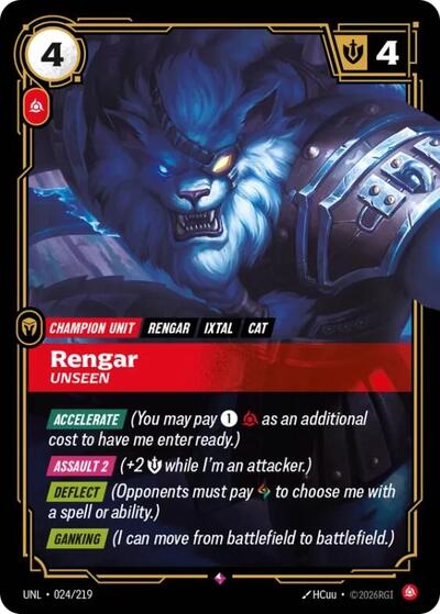 Rengar, Unseen - 024/219 - Rare - Unleashed