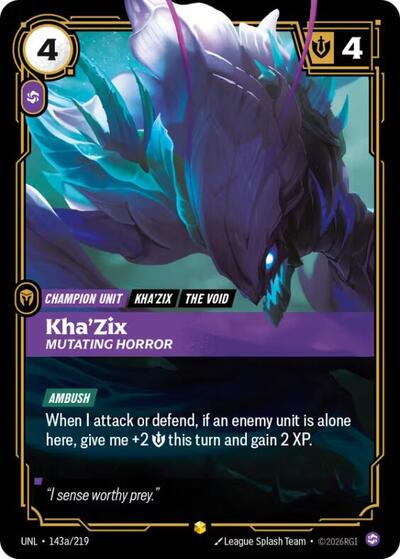Kha'Zix, Mutating Horror - 143a/219 - Showcase (Alternate Art) - Unleashed
