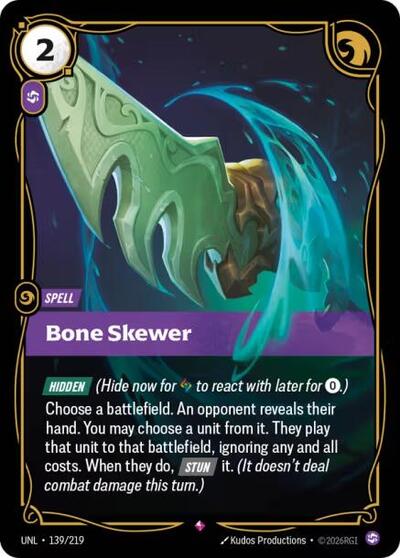 Bone Skewer - 139/219 - Rare - Unleashed