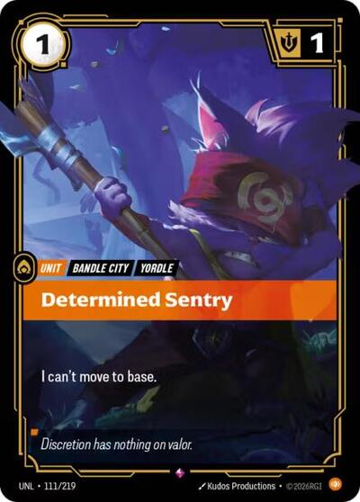 Determined Sentry - 111/219 - Rare - Unleashed