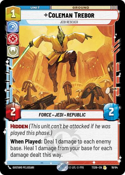 Coleman Trebor - Jedi Rescuer - 19/84 - Rare - Twin Suns