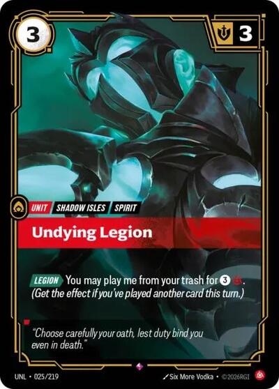 Undying Legion - 025/219 - Rare - Unleashed